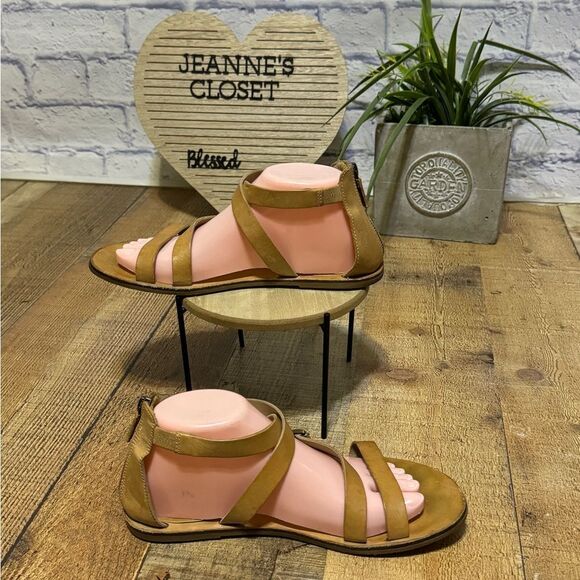 Eileen fisher tan leather sandals size 8 - Picture 2 of 9